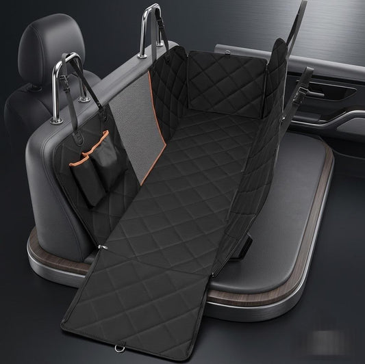 Waterproof Dog Car Seat Cover Hammock with Storage Pocket | Back Seat Protector for Cars & SUVs